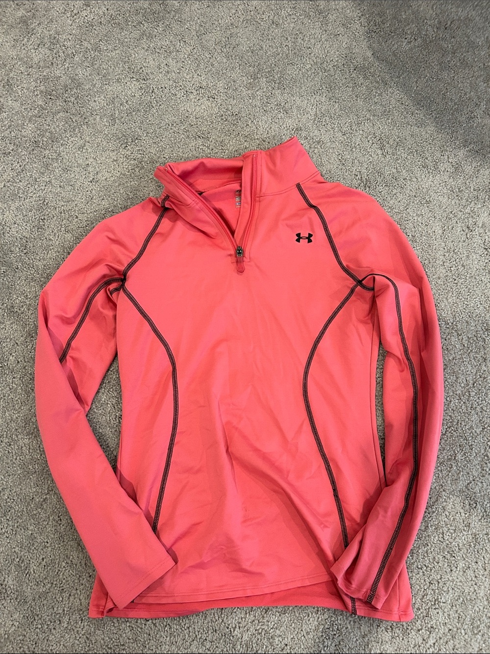 Under Armour Coral Pink Half-Zip Performance Top